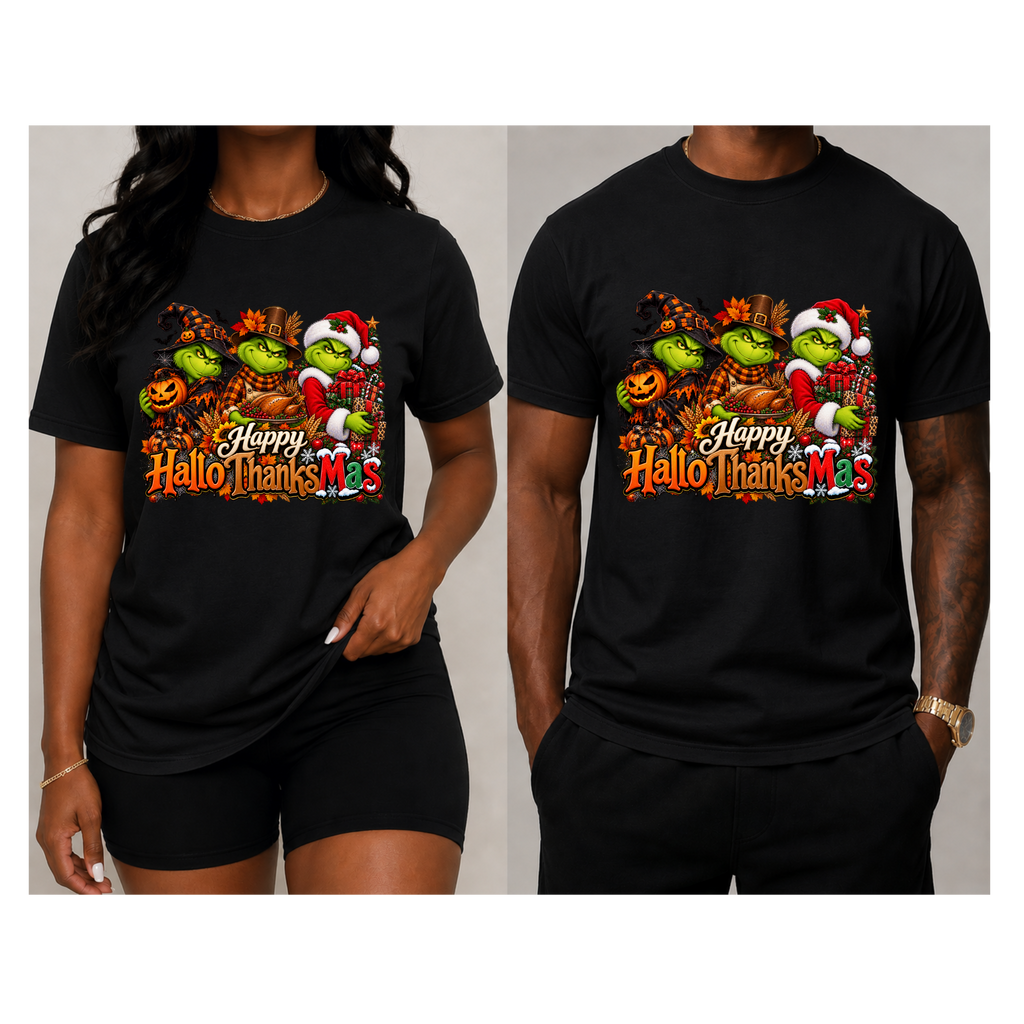 Seasonal Grinch- Hallothanksmas
