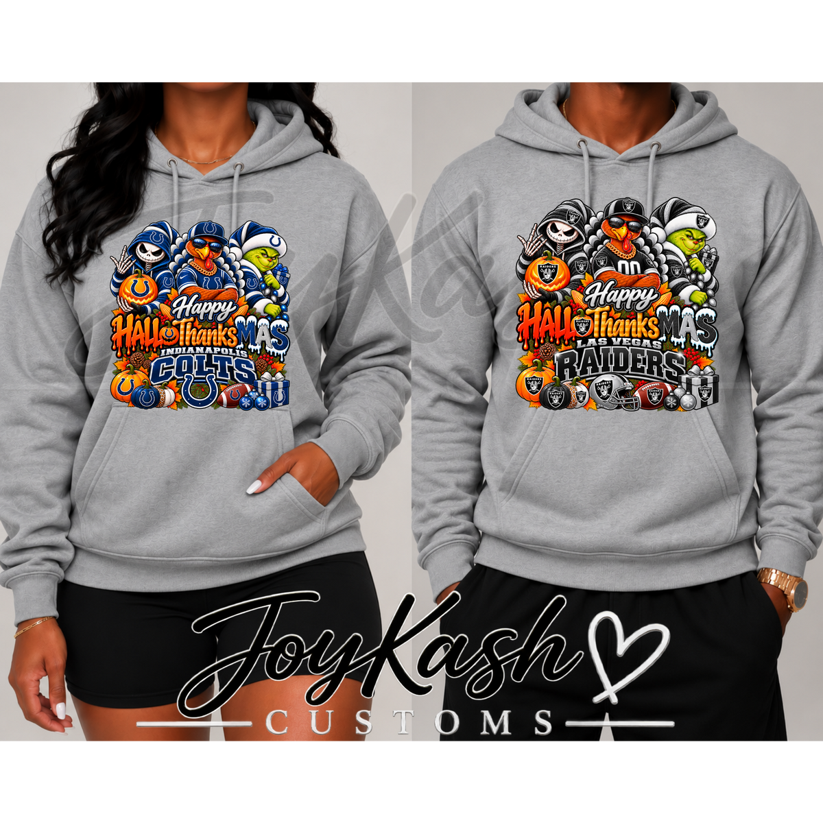 Happy HalloThanksMas NFL Edition Sweatshirts