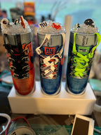 20oz Custom Sneaker Tumbler with ice lid and Real Shoelaces