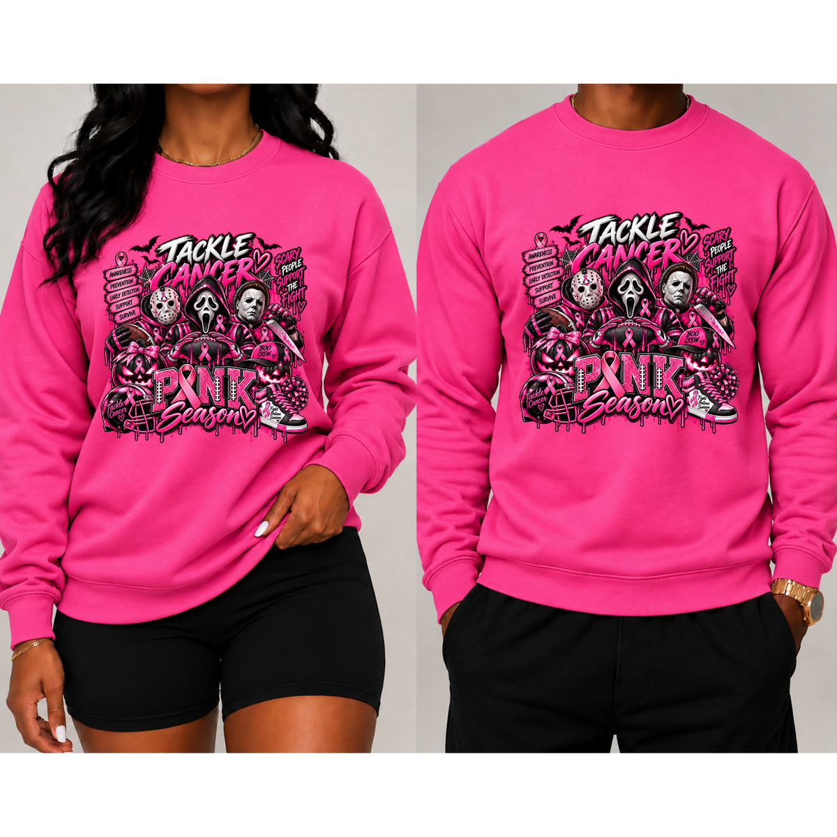 Tackle Cancer-Pink Season Sweatshirt