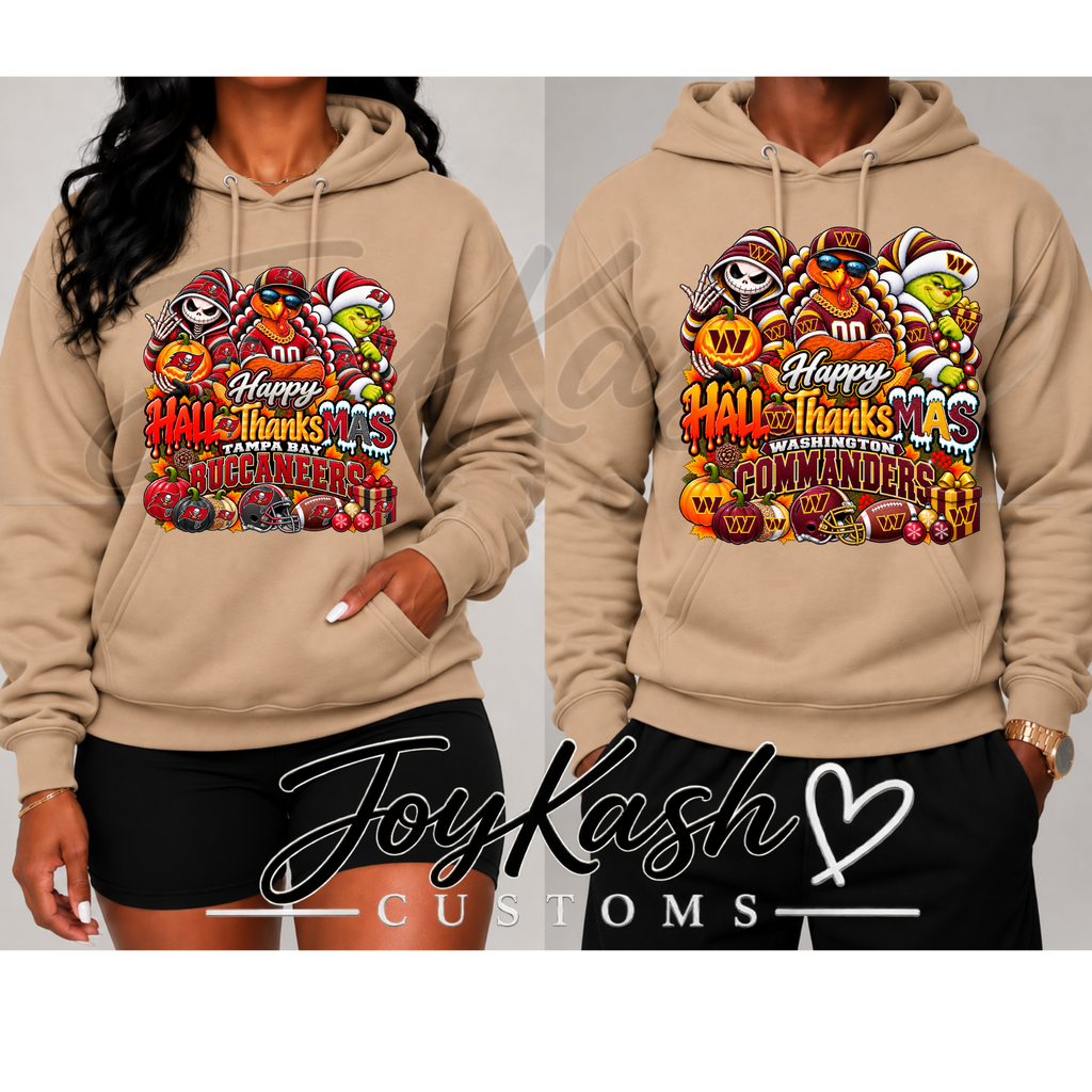Happy HalloThanksMas NFL Edition Sweatshirts