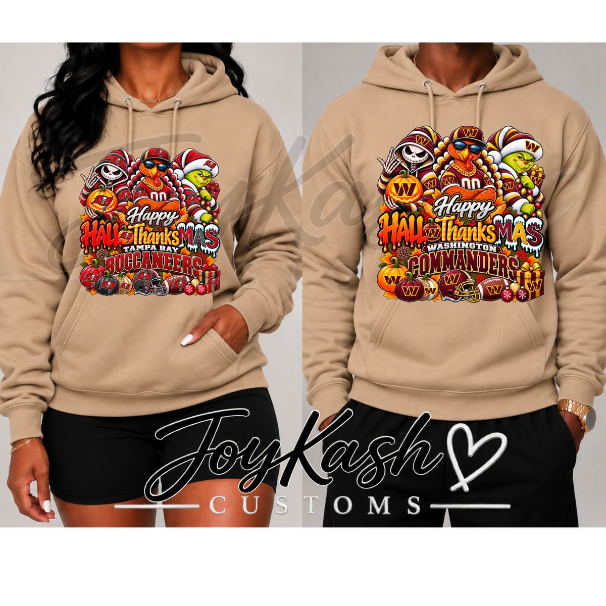 Happy HalloThanksMas NFL Edition Sweatshirts