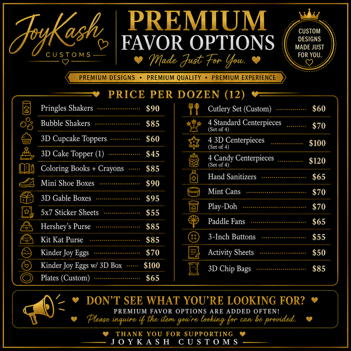 Premium Party Favor Items