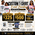 Custom T-shirt Bundle (Front design/All over 3D front only)