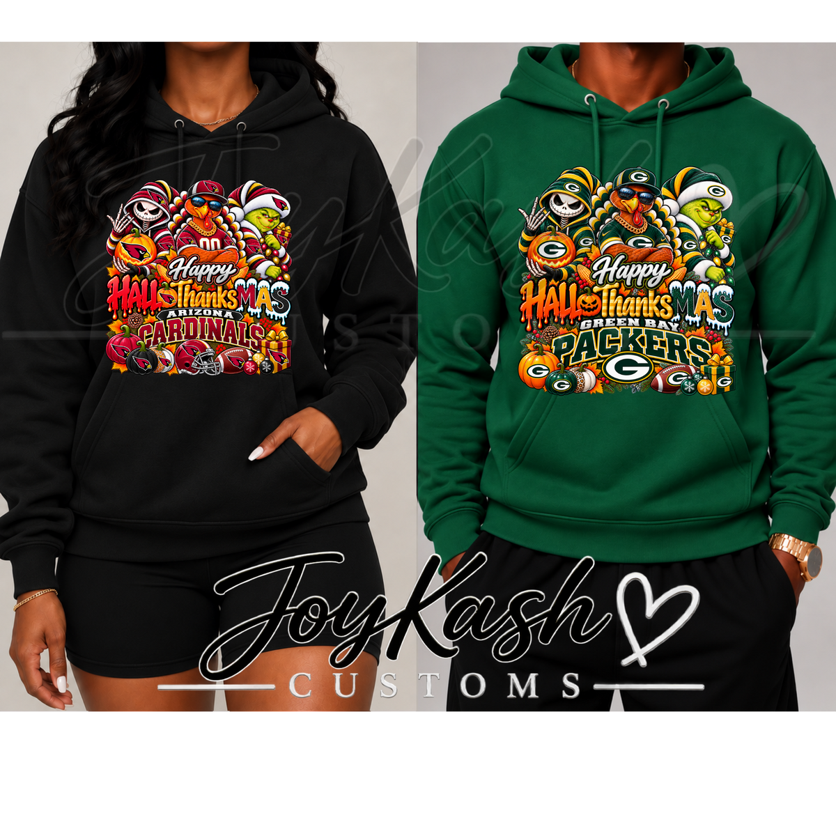 Happy HalloThanksMas NFL Edition Sweatshirts
