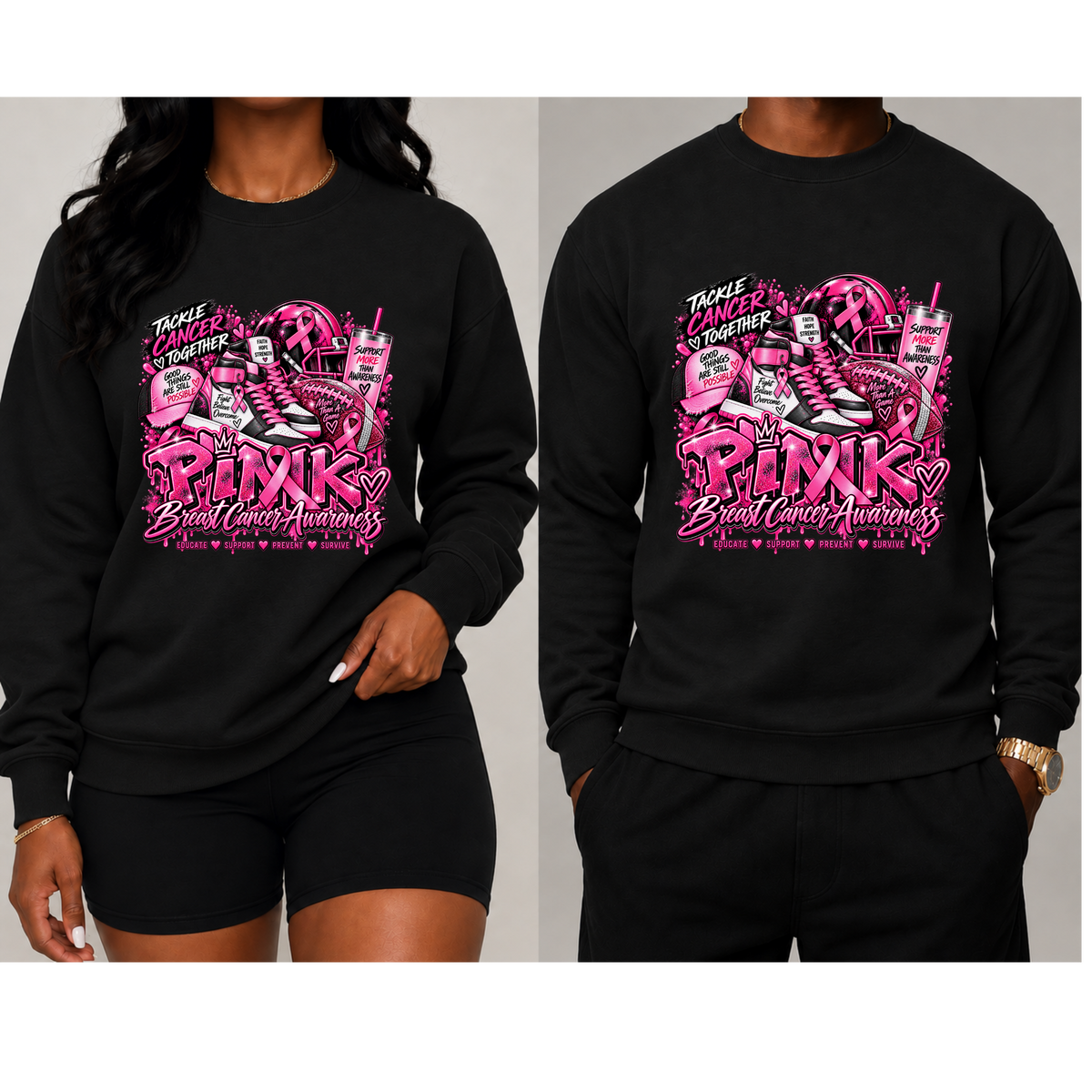 Pink Kicks & Helmet Sweatshirt