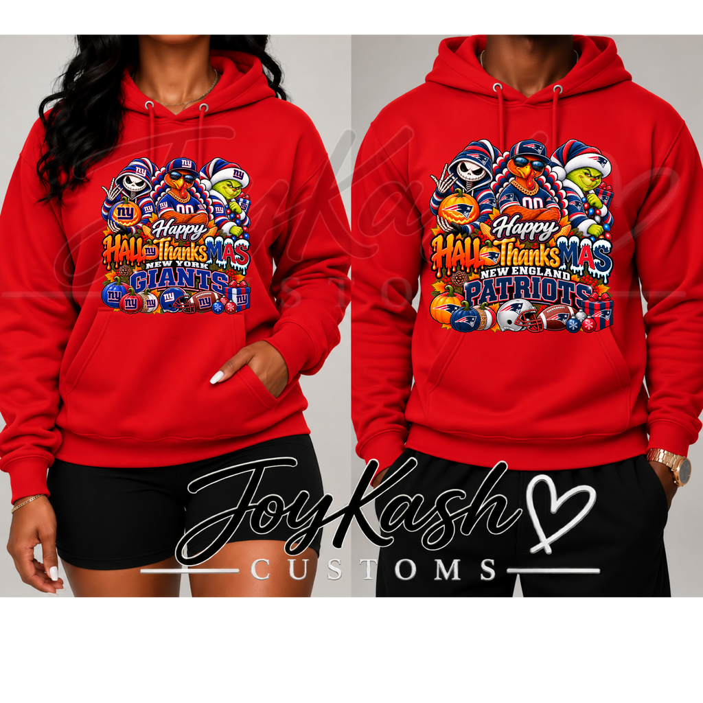Happy HalloThanksMas NFL Edition Sweatshirts