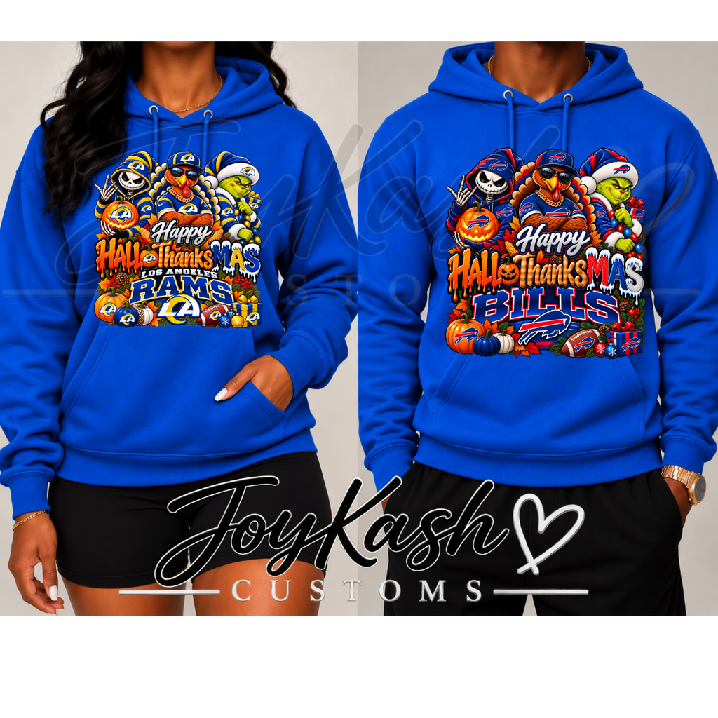 Happy HalloThanksMas NFL Edition Sweatshirts